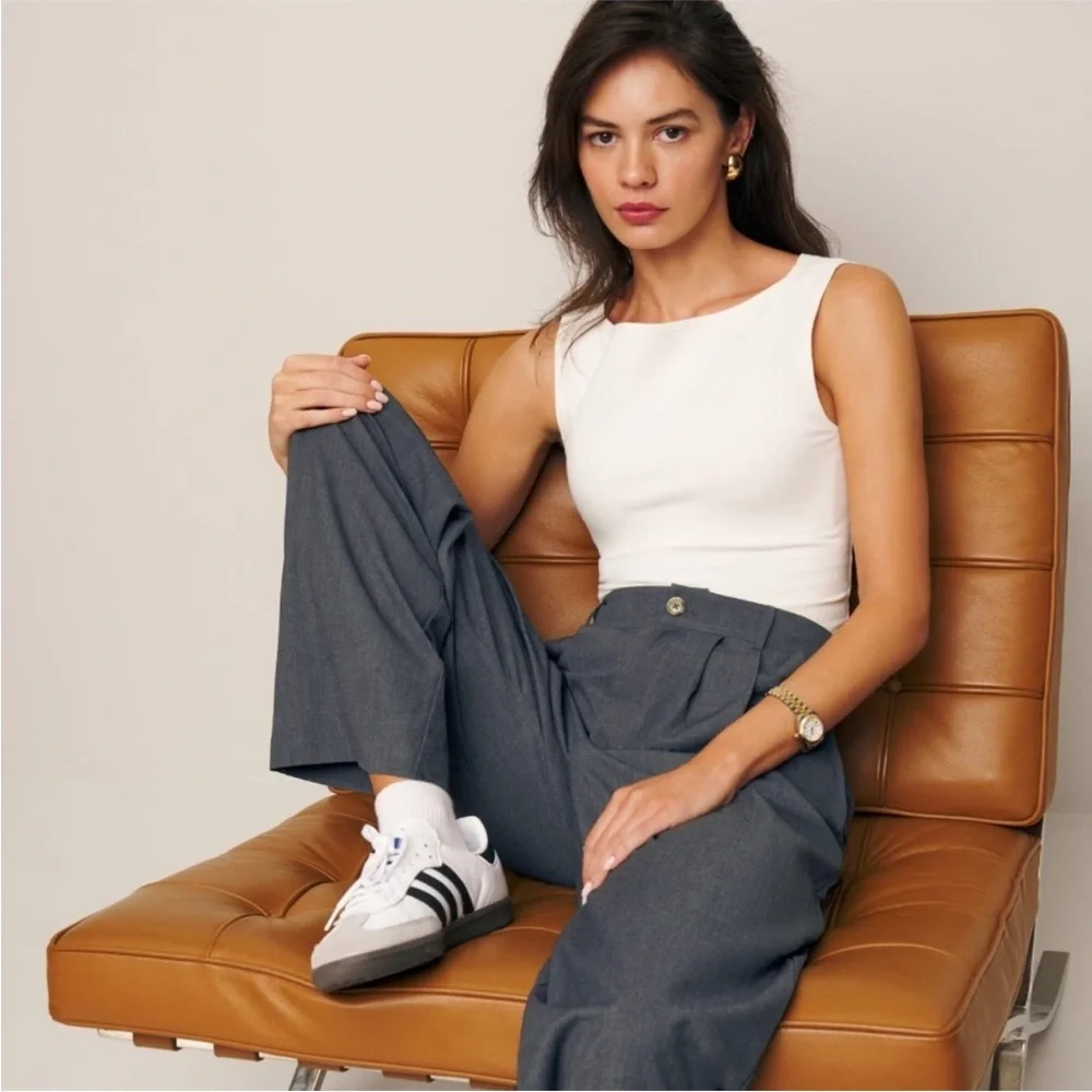 Reformation Dusk Boat-neck Organic Cotton-blend Top - Picture 1 of 10